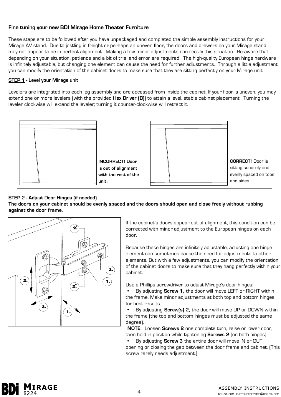 BDI 8224 MIRAGE User Manual | Page 4 / 4