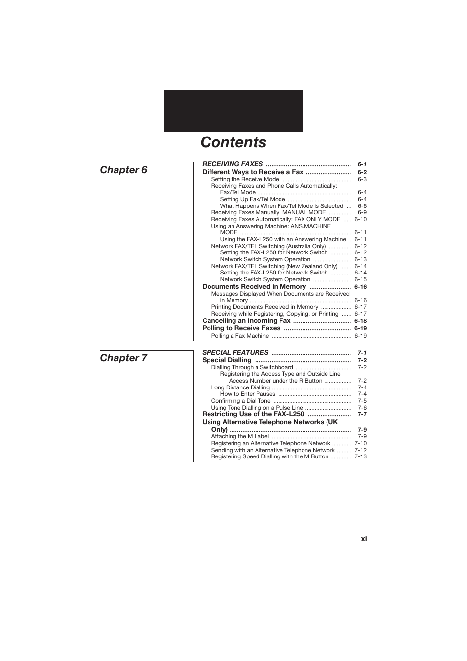 Canon L250 User Manual | Page 11 / 282