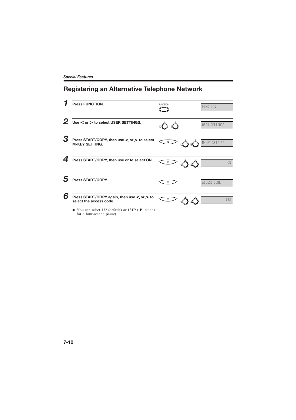 Registering an alternative telephone network | Canon L250 User Manual | Page 176 / 282