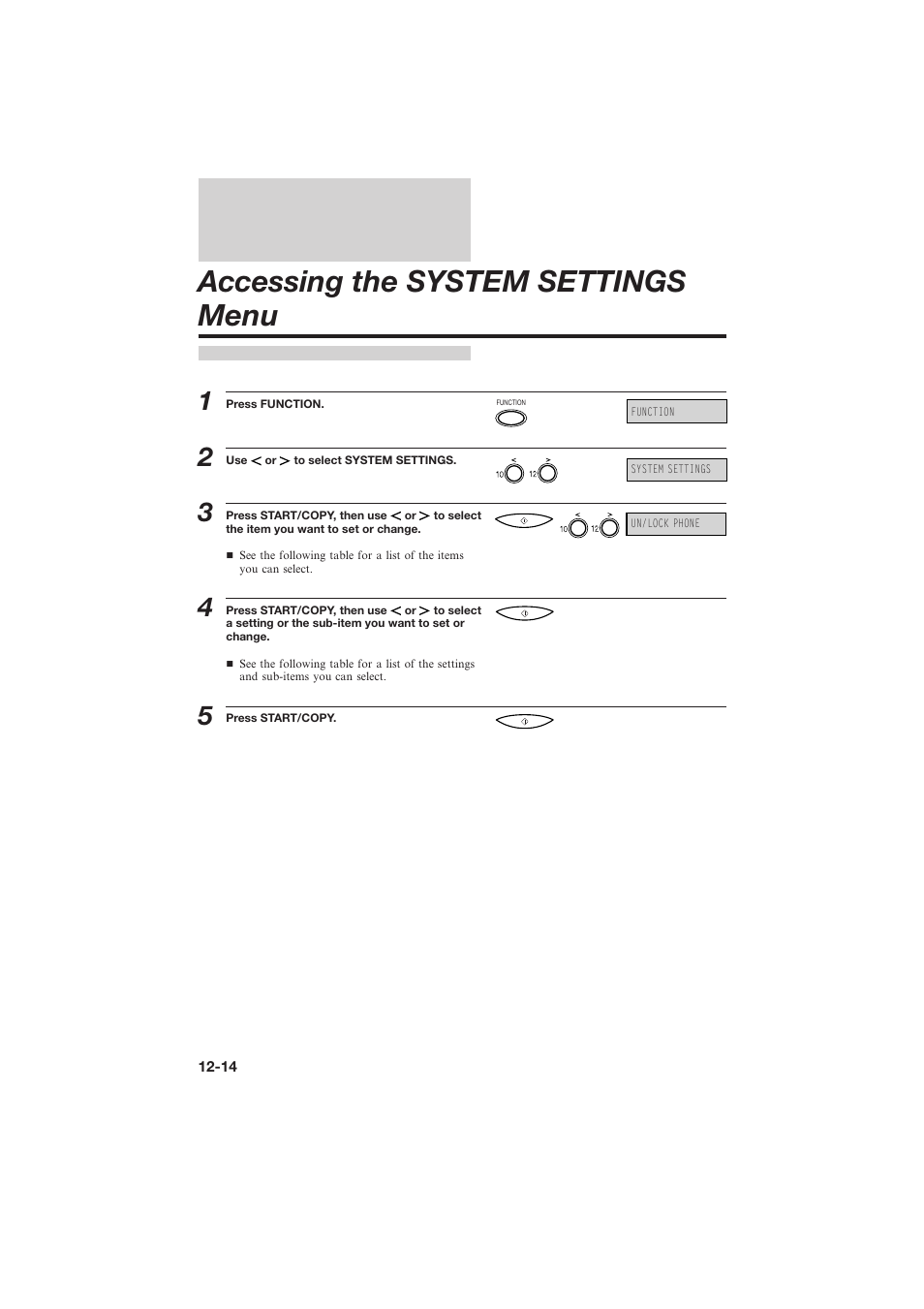 Accessing the system settings menu | Canon L250 User Manual | Page 254 / 282