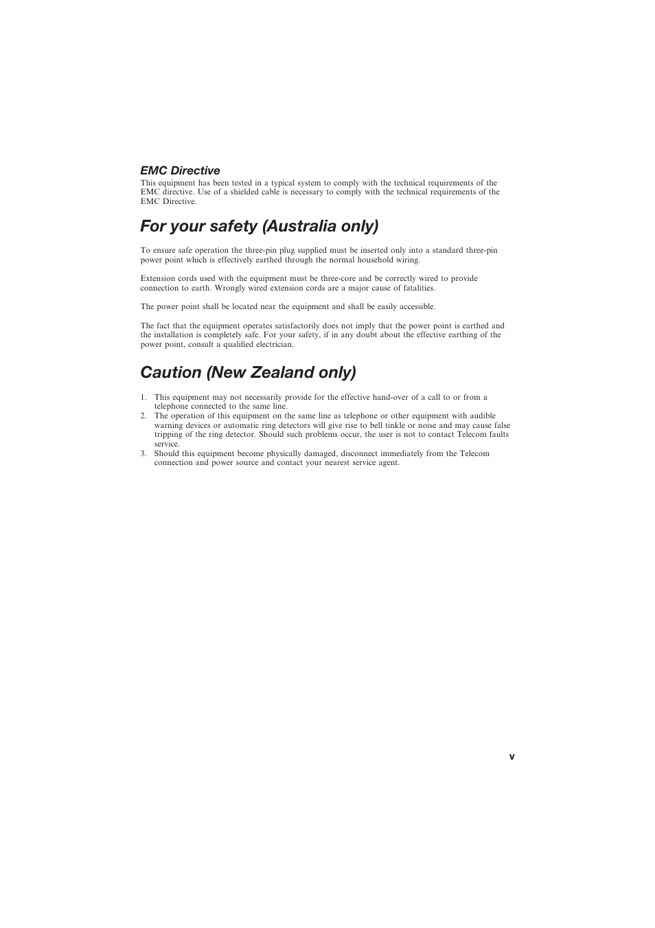 For your safety (australia only), Caution (new zealand only), Emc directive | Canon L250 User Manual | Page 5 / 282