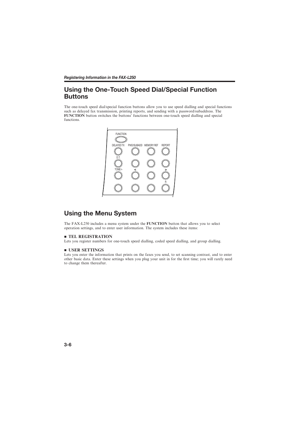 Using the menu system | Canon L250 User Manual | Page 72 / 282