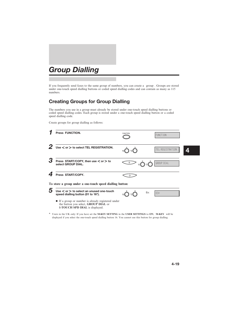 Group dialling | Canon L250 User Manual | Page 97 / 282