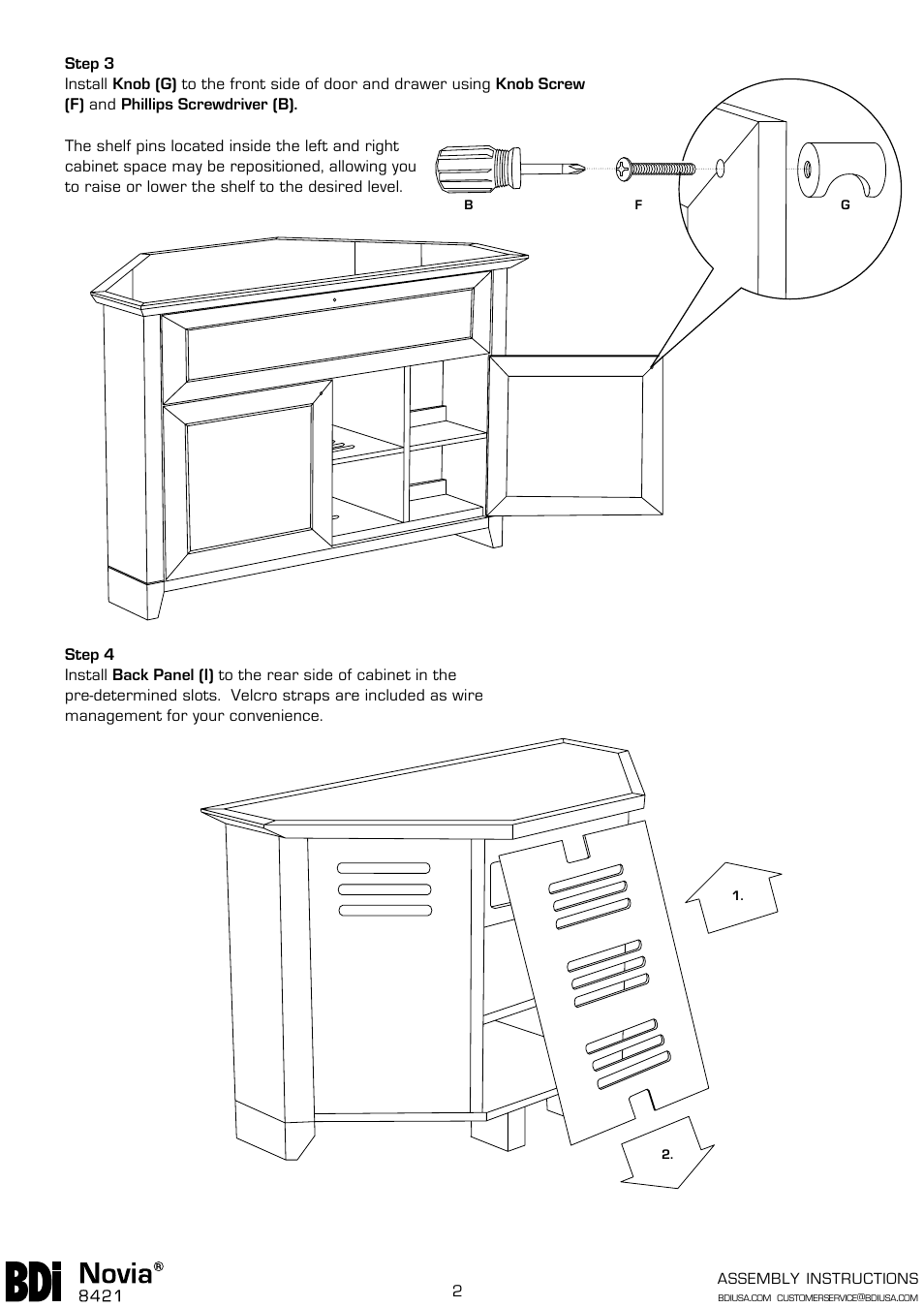 BDI 8421 NOVIA User Manual | Page 2 / 6