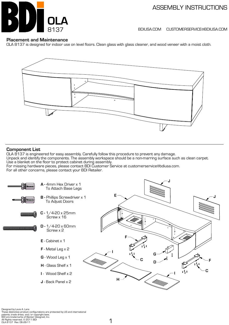 BDI 8137 OLA User Manual | 3 pages