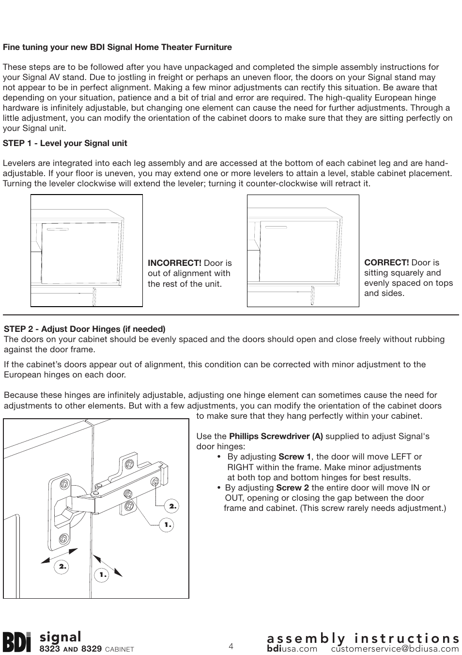 Signal | BDI 8323 SIGNAL User Manual | Page 4 / 4