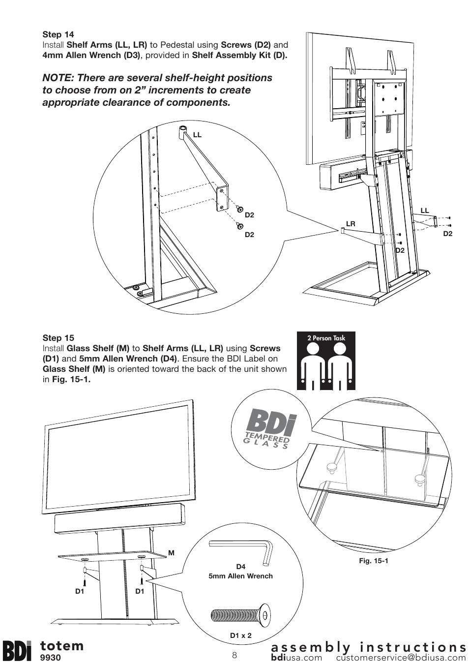 Totem | BDI 9930 totem User Manual | Page 8 / 10