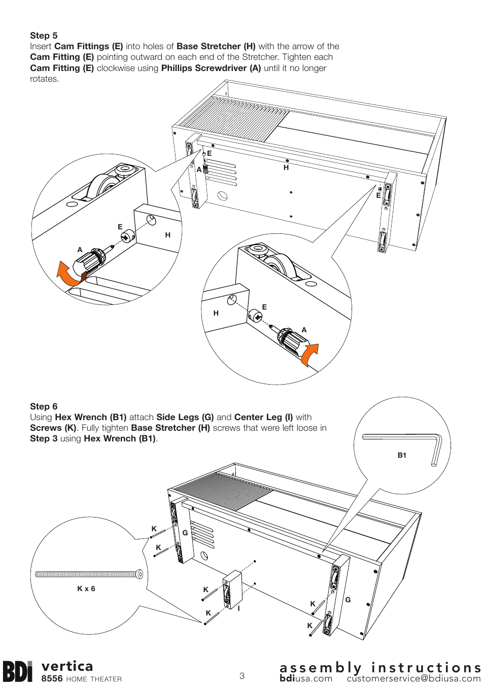 Vertica | BDI 8556 VERTICA User Manual | Page 3 / 7