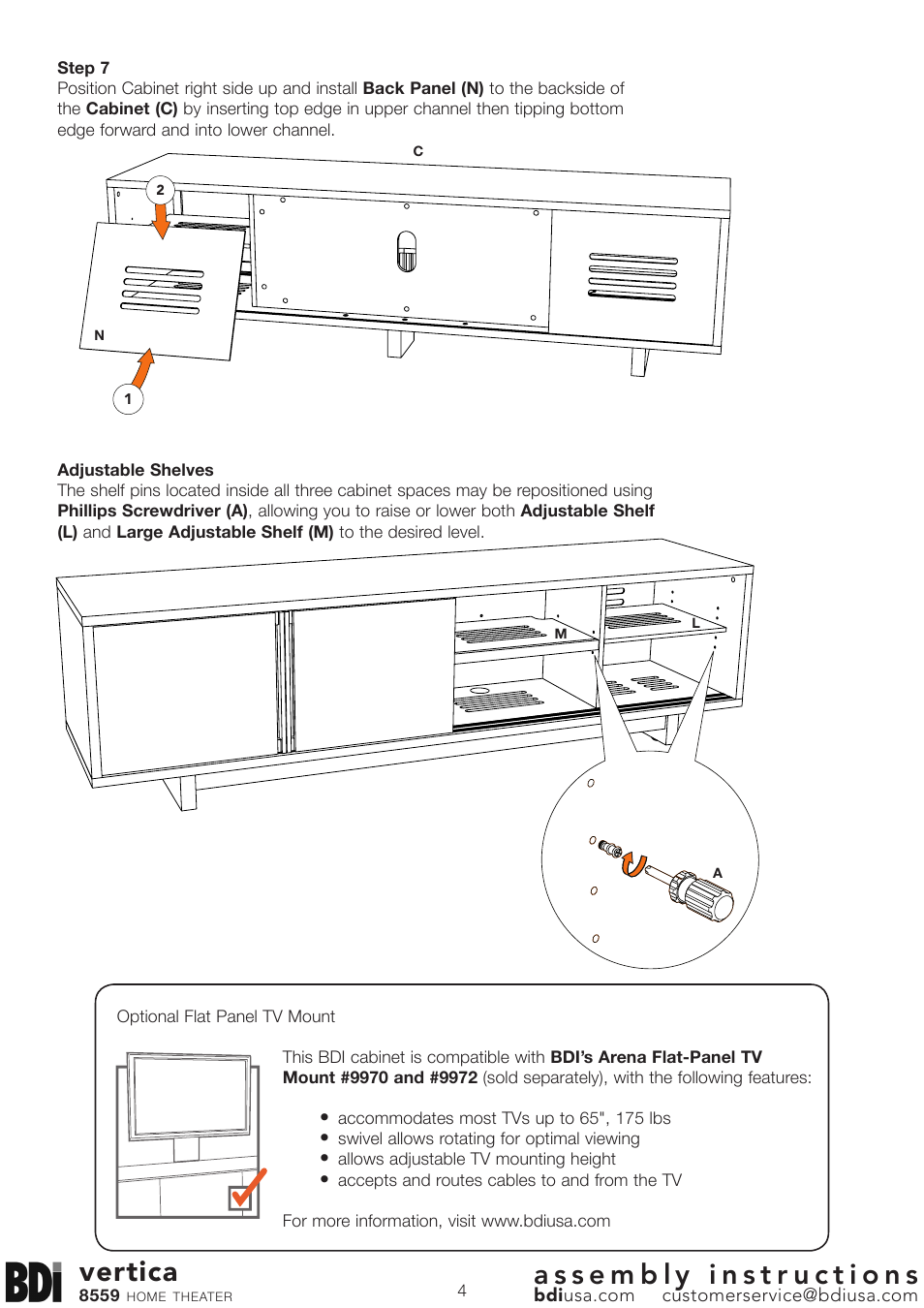 Vertica | BDI 8559 VERTICA User Manual | Page 4 / 4