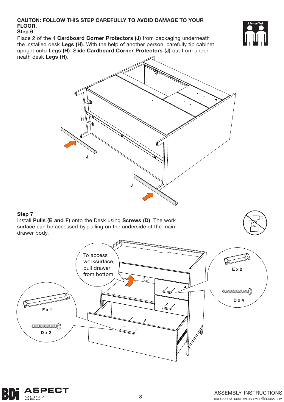Aspect | BDI 6231 ASPECT User Manual | Page 3 / 4