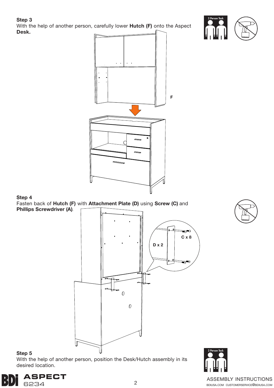 Aspect | BDI 6234 ASPECT User Manual | Page 2 / 4