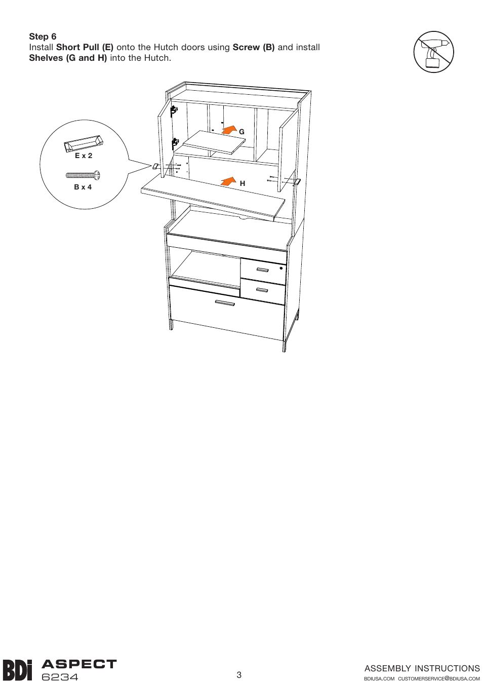 Aspect | BDI 6234 ASPECT User Manual | Page 3 / 4