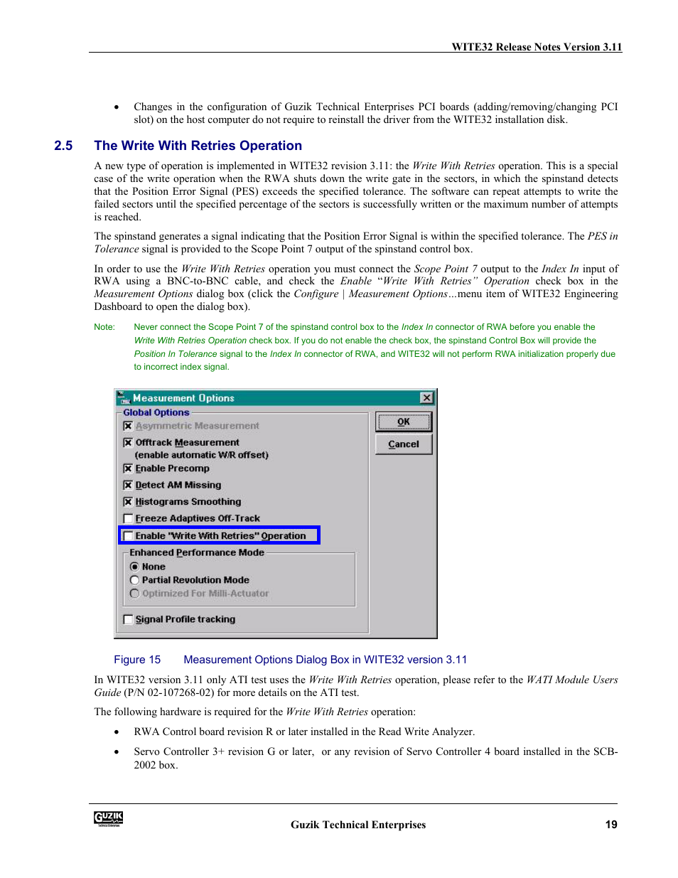 The write with retries operation | Canon WITE32 User Manual | Page 19 / 29