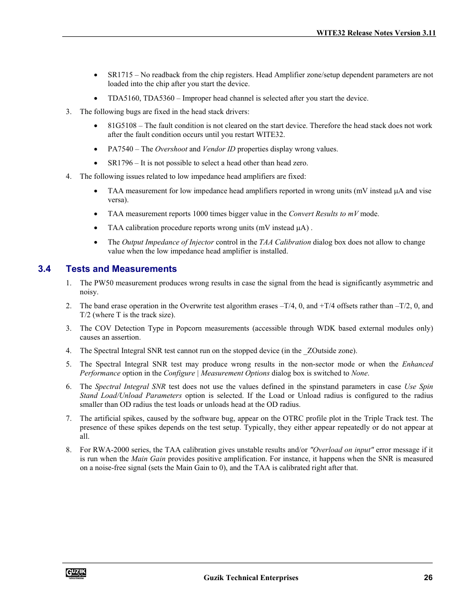 Tests and measurements | Canon WITE32 User Manual | Page 26 / 29