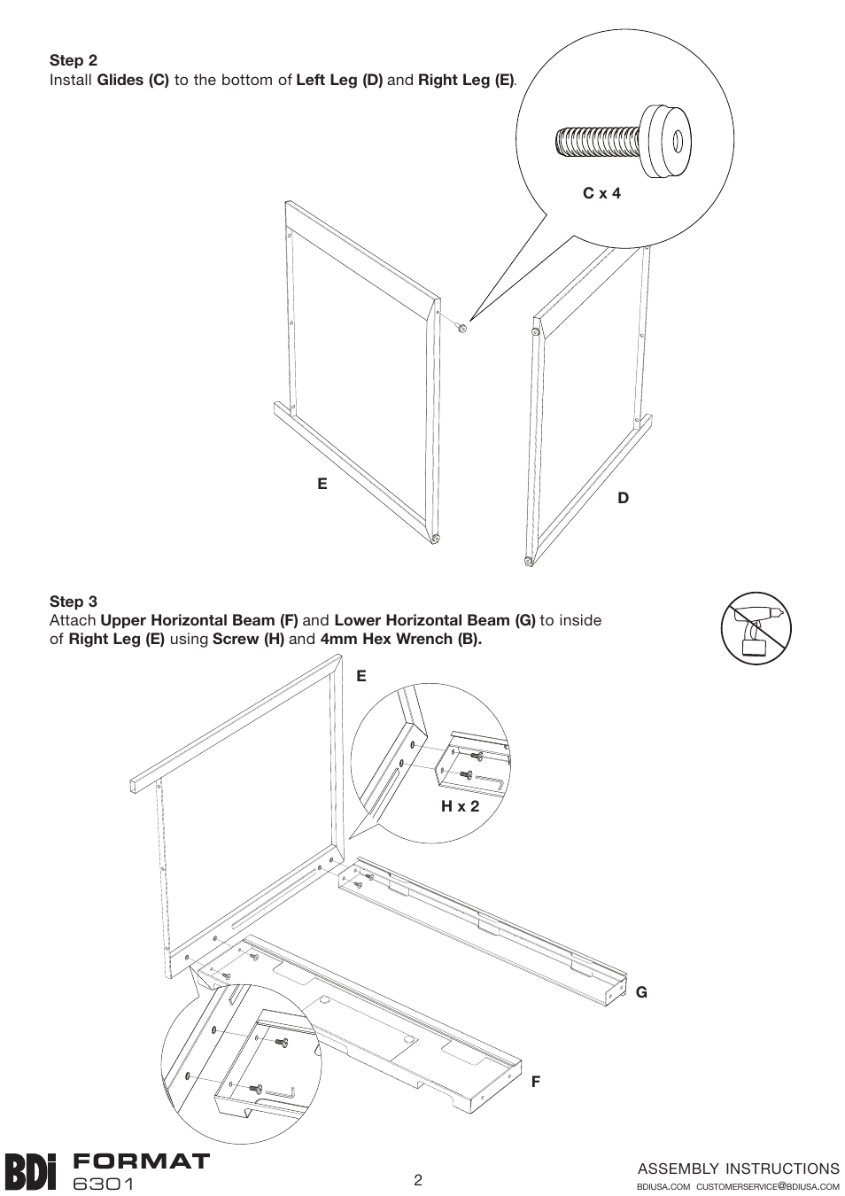 Format | BDI 6301 FORMAT User Manual | Page 2 / 5