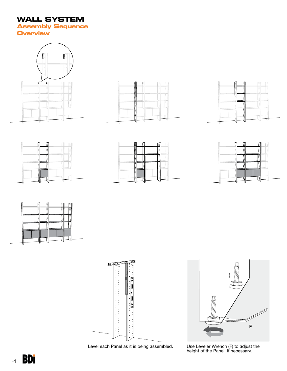 Wall system | BDI Semblance modular system User Manual | Page 4 / 24
