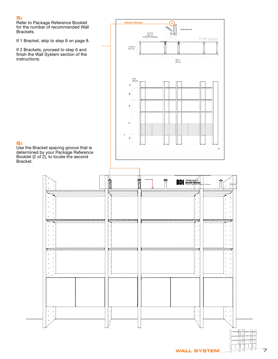 Package reference sample, Wall system | BDI Semblance modular system User Manual | Page 7 / 24