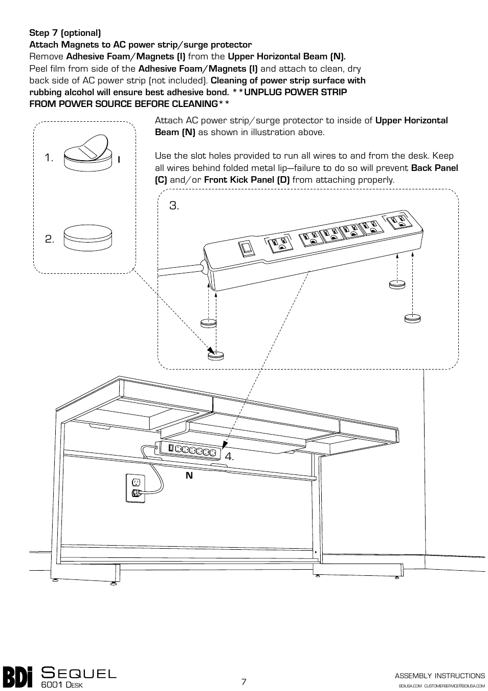 BDI 6001 Sequel User Manual | Page 7 / 8