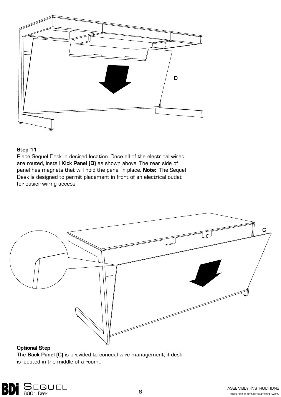 BDI 6001 Sequel User Manual | Page 8 / 8