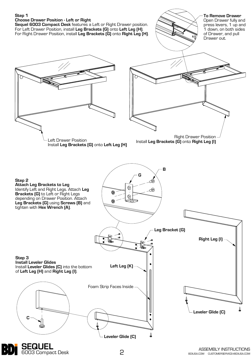 Sequel | BDI 6003 Sequel User Manual | Page 2 / 6