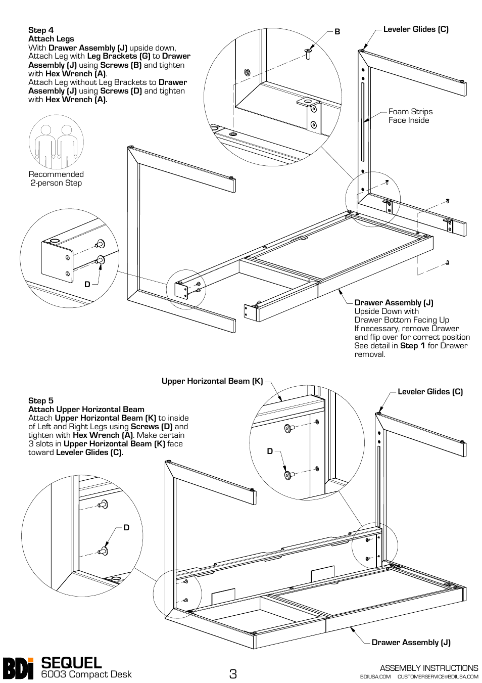 Sequel | BDI 6003 Sequel User Manual | Page 3 / 6