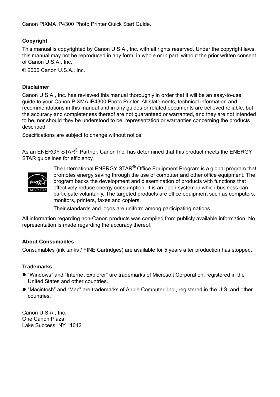 Canon Pixma  iP4300 User Manual | Page 4 / 102