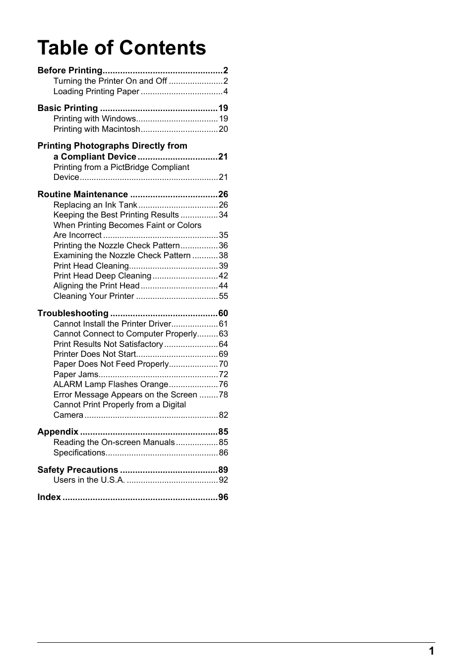 Canon Pixma  iP4300 User Manual | Page 5 / 102