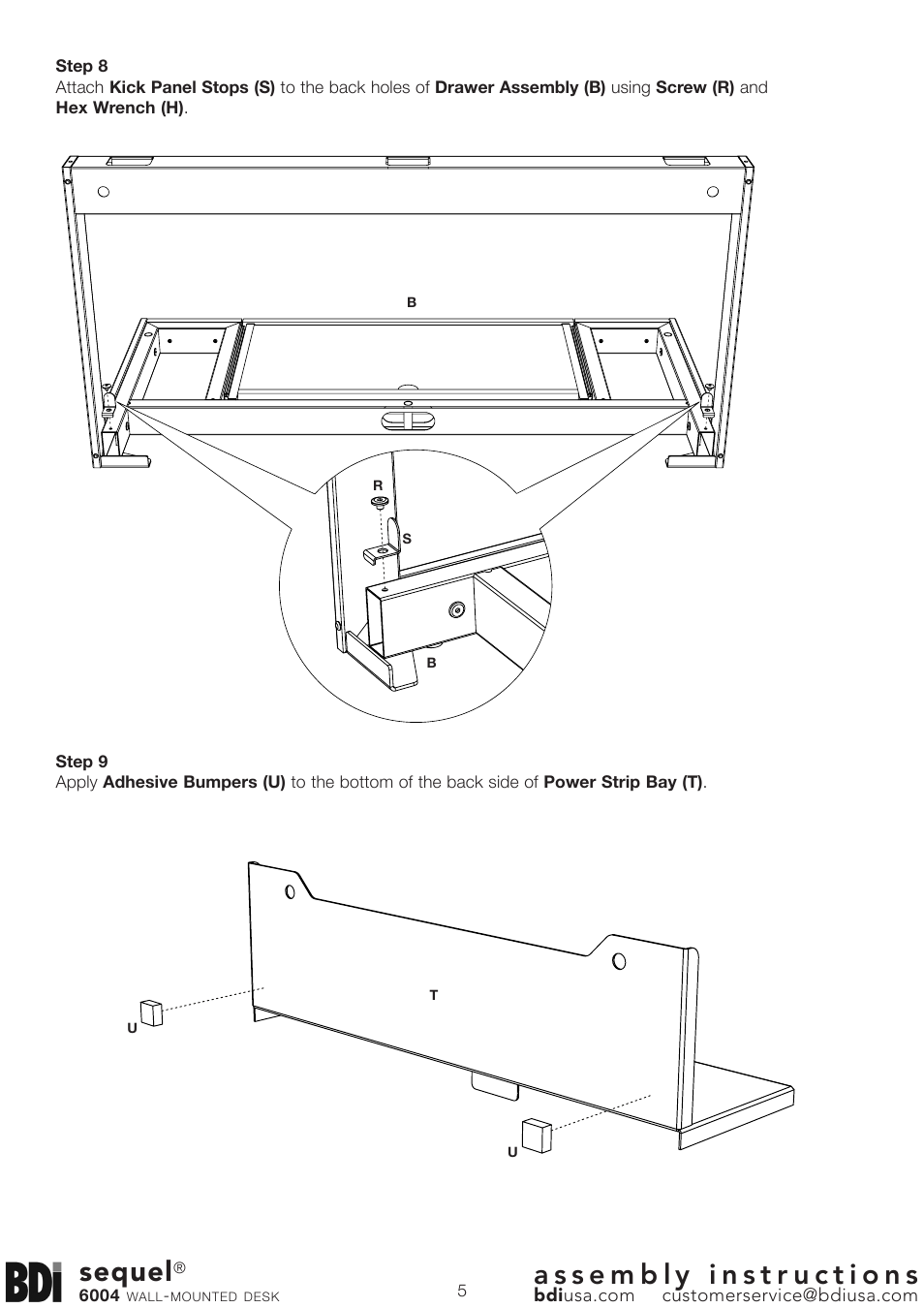 Sequel | BDI 6004 Sequel User Manual | Page 5 / 10