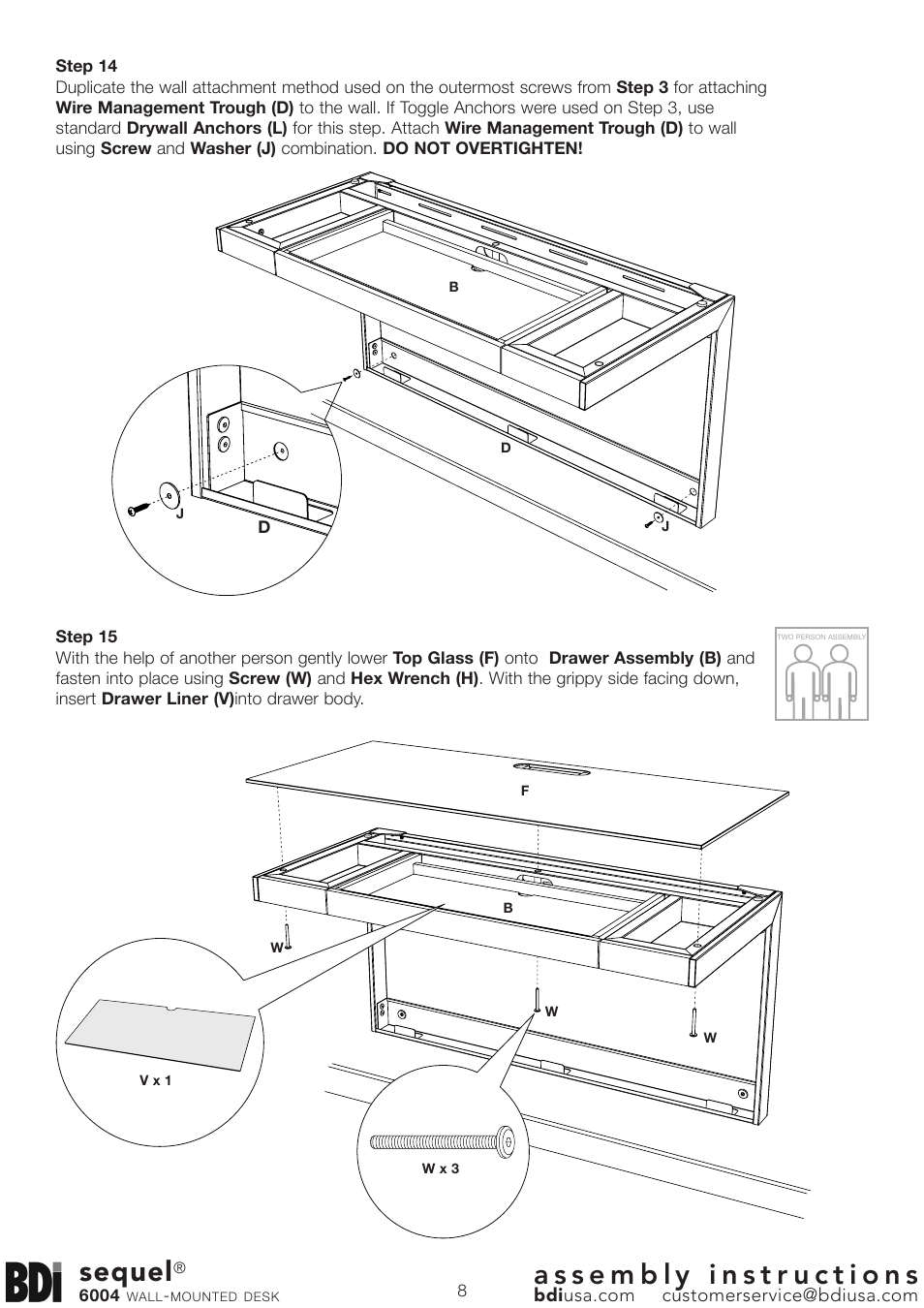 Sequel | BDI 6004 Sequel User Manual | Page 8 / 10