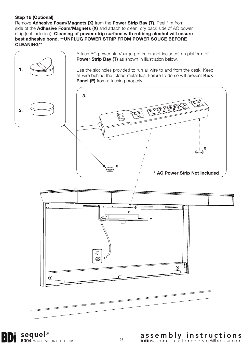 Sequel | BDI 6004 Sequel User Manual | Page 9 / 10