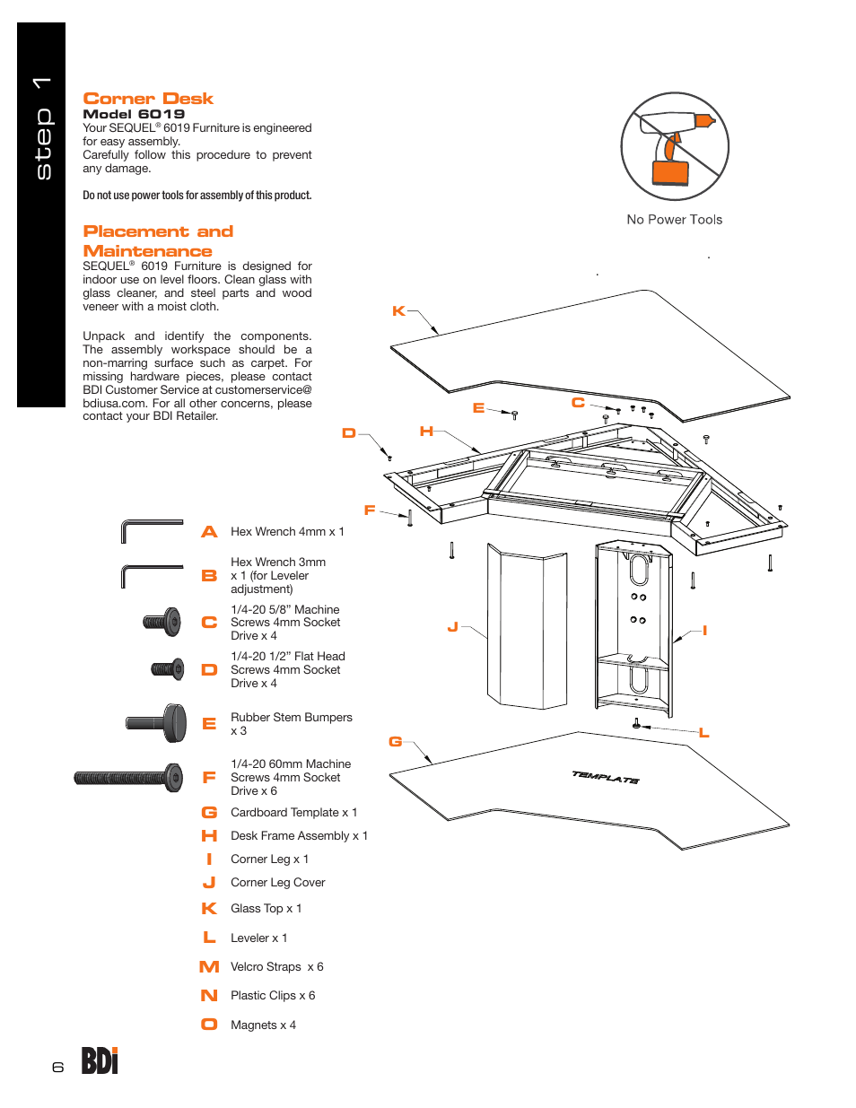 Step 1 | BDI 6019 Sequel User Manual | Page 6 / 16