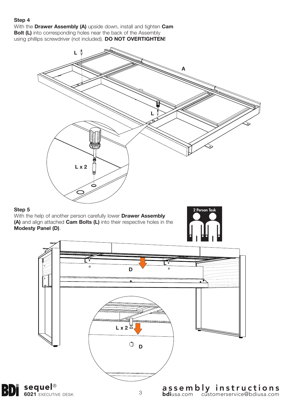 Sequel | BDI 6021 Sequel User Manual | Page 3 / 6
