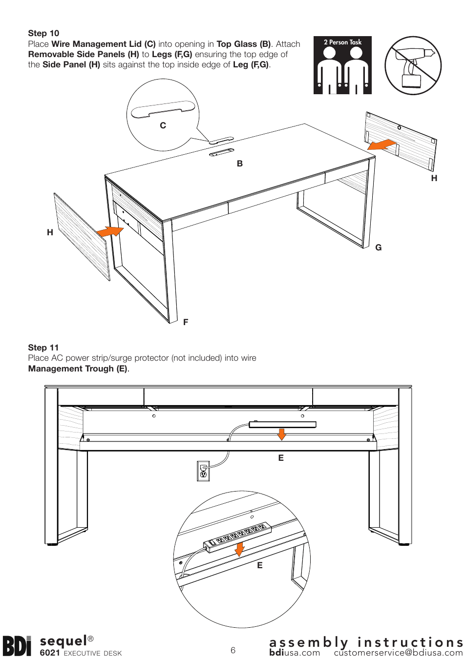 Sequel | BDI 6021 Sequel User Manual | Page 6 / 6