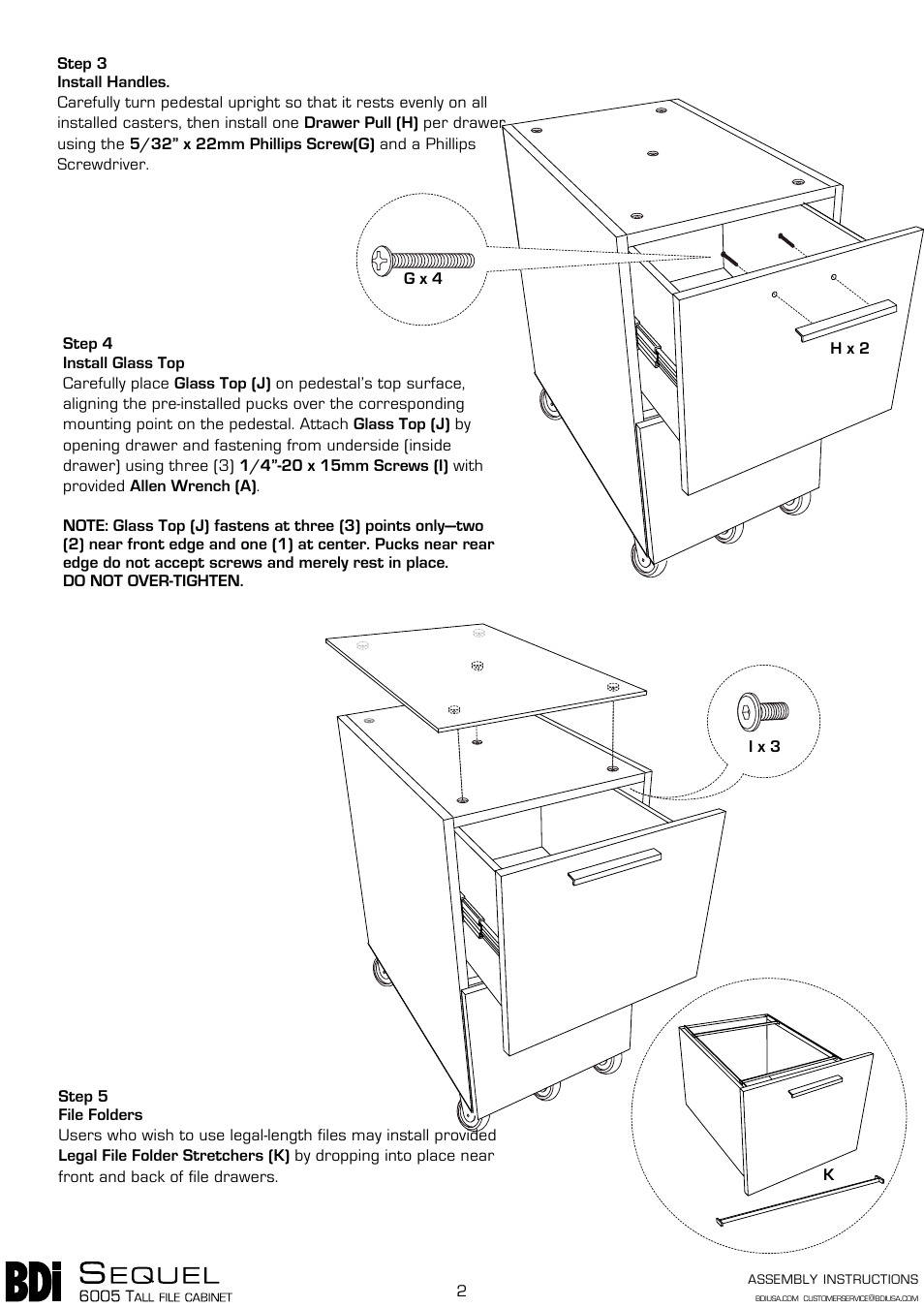 BDI 6005 Sequel User Manual | Page 2 / 2