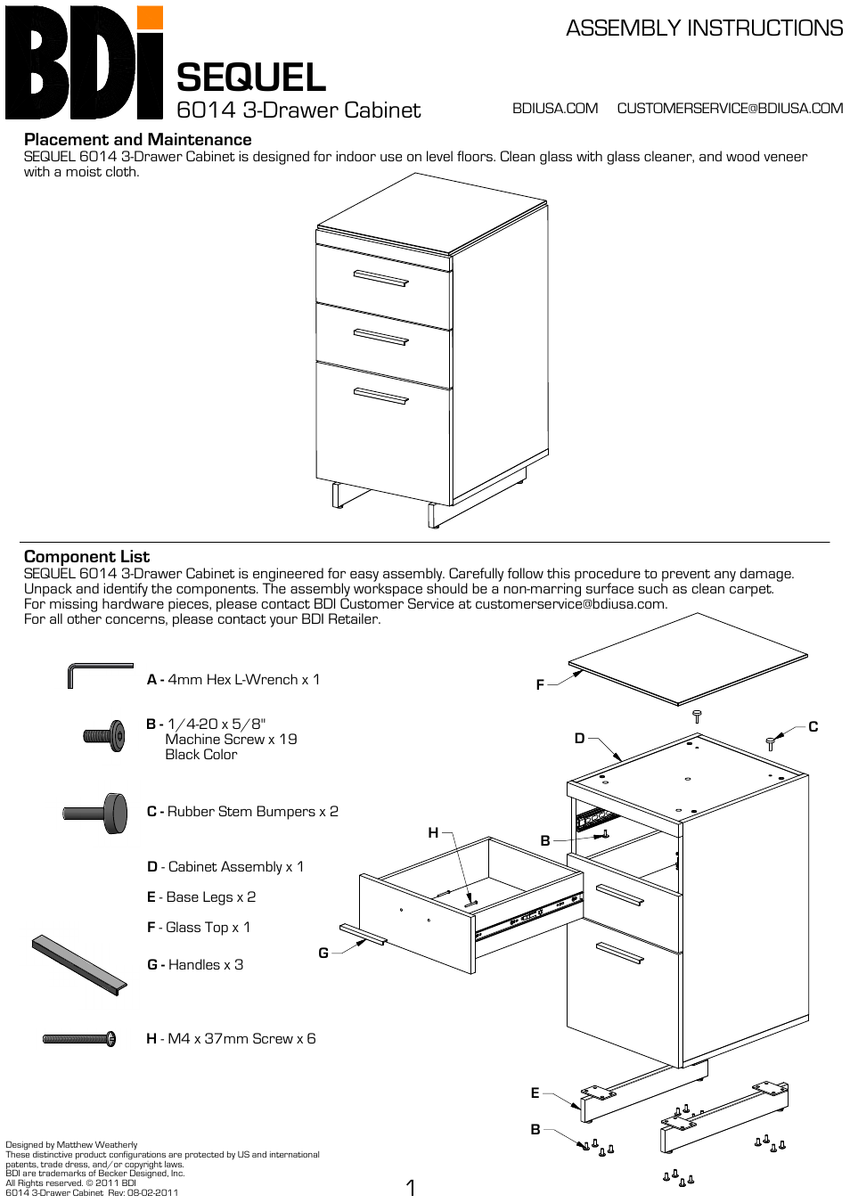 BDI 6014 Sequel User Manual | 3 pages