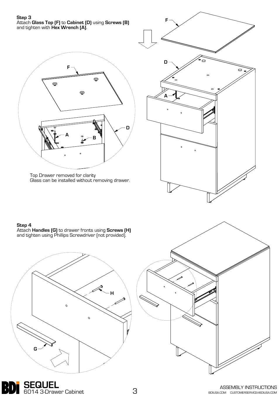 Sequel | BDI 6014 Sequel User Manual | Page 3 / 3