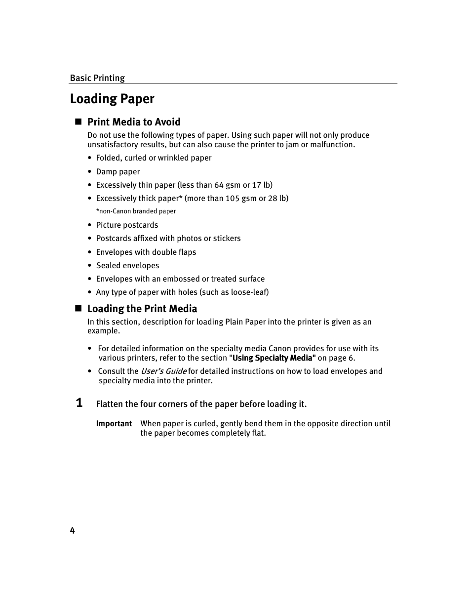 Loading paper | Canon i 250 User Manual | Page 6 / 64