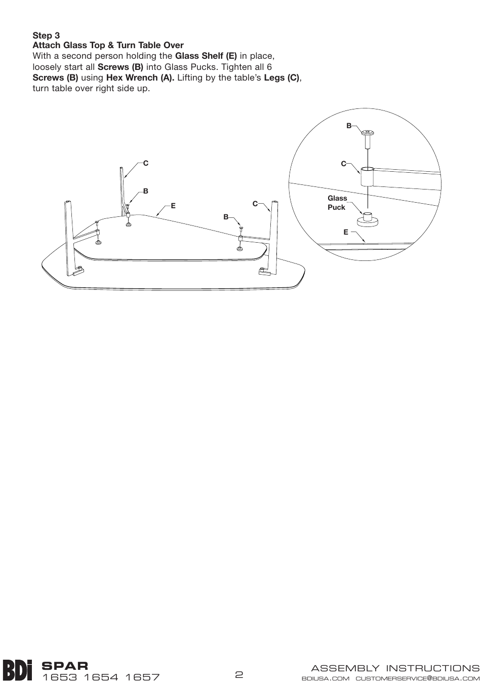 Spar | BDI 1653 Spar User Manual | Page 2 / 2