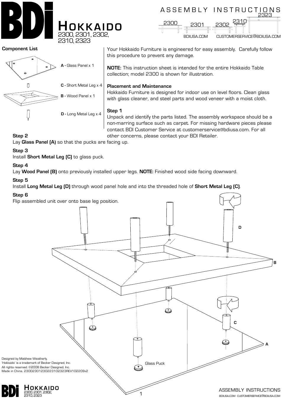 BDI 2300 Hokkaido User Manual | 1 page