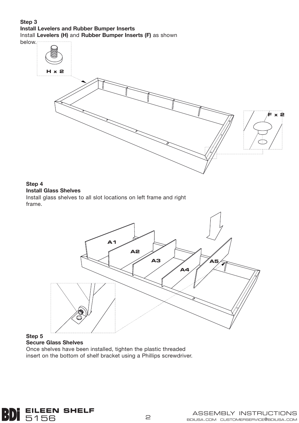 BDI 5156 EILEEN User Manual | Page 2 / 3