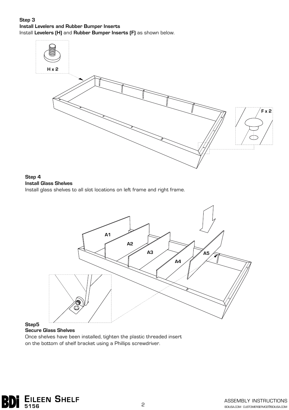 BDI 5156 Eileen Shelf User Manual | Page 2 / 3