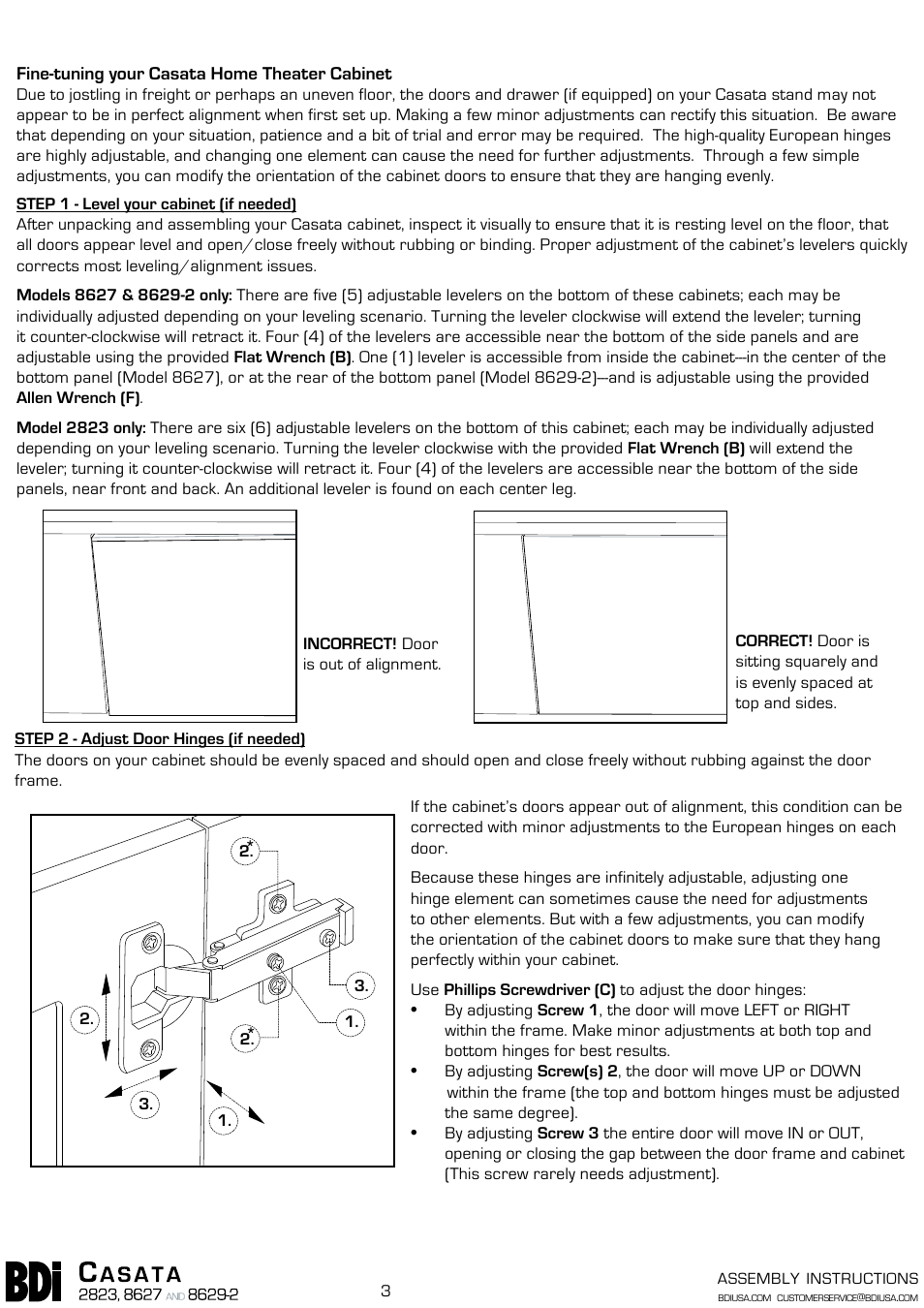 BDI 2823 Casata User Manual | Page 3 / 3