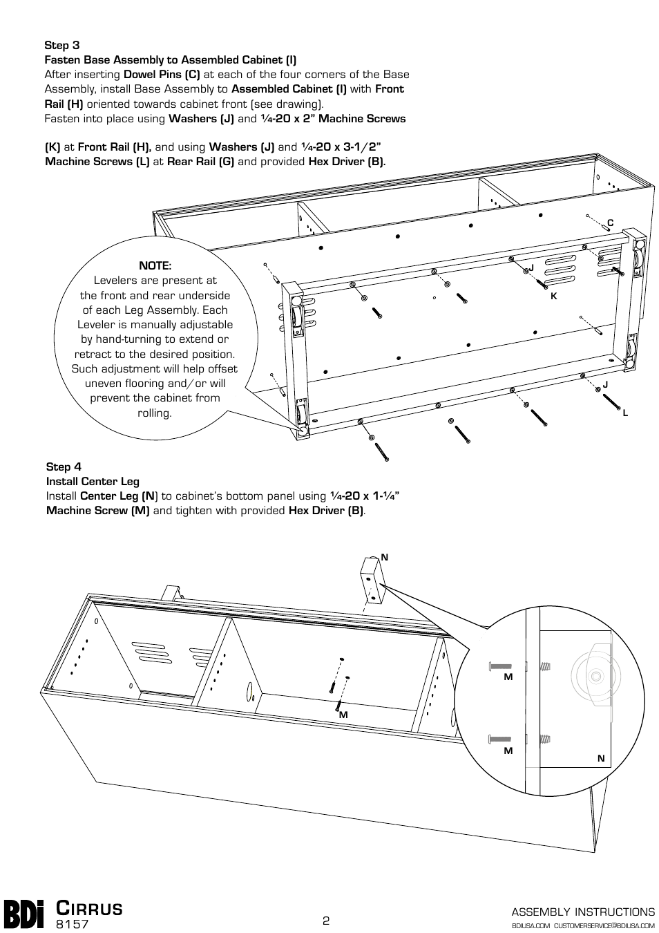 BDI 8157 Cirrus User Manual | Page 2 / 4