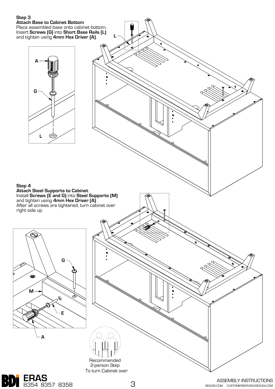 Eras | BDI 8354 ERAS User Manual | Page 3 / 4