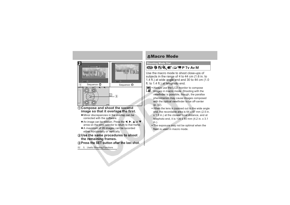 Macro mode | Canon CDI-E151-010 User Manual | Page 54 / 179