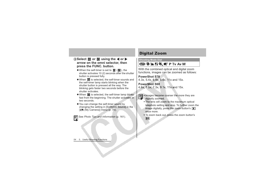Digital zoom | Canon CDI-E151-010 User Manual | Page 56 / 179