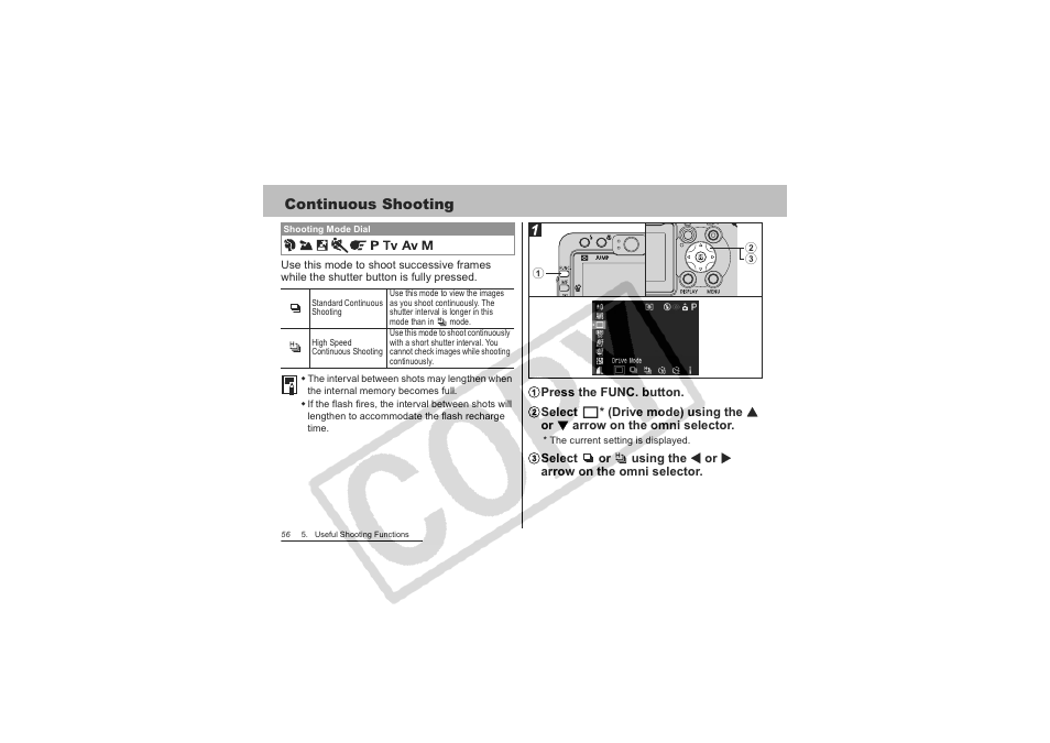 Continuous shooting | Canon CDI-E151-010 User Manual | Page 58 / 179