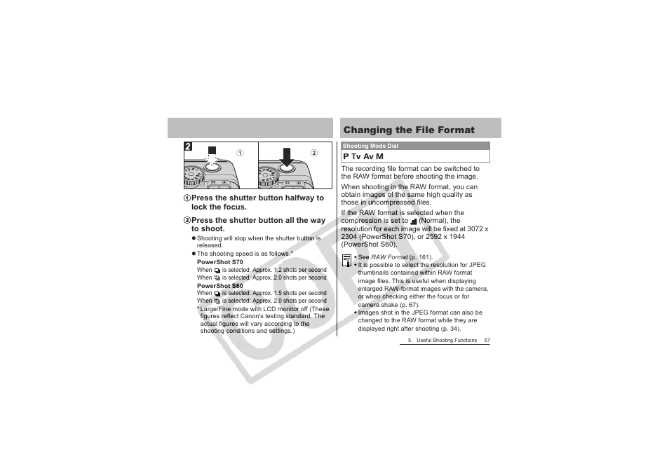 Changing the file format | Canon CDI-E151-010 User Manual | Page 59 / 179