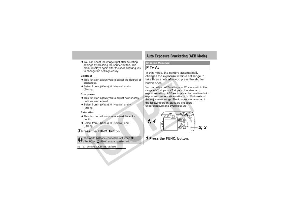 Auto exposure bracketing (aeb mode) | Canon CDI-E151-010 User Manual | Page 88 / 179
