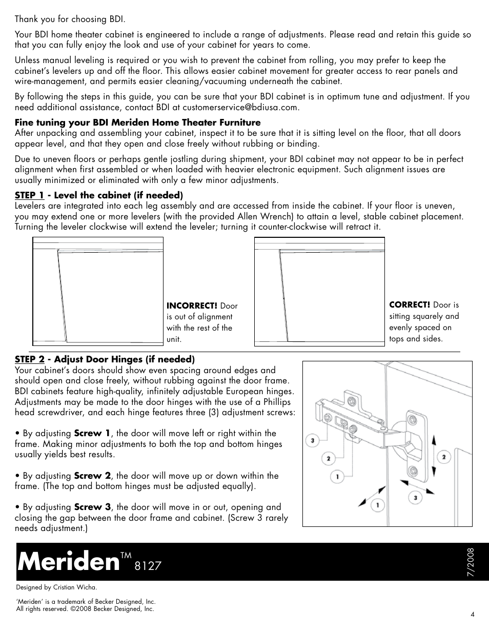 Meriden | BDI 8127 Meriden User Manual | Page 4 / 4